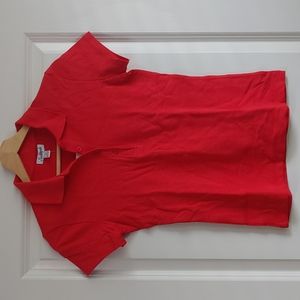 Red short sleeve polo